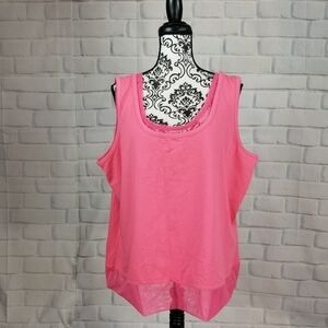 Liz Claiborne double fold tank top size 3x stretch